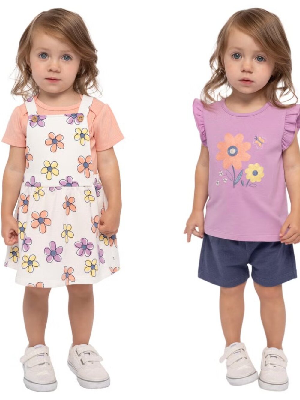 Pekkle 3 month Baby 4-piece Dress & Short Set Purple Floral NWT
